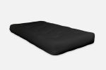 8" Black Double Foam Futon Mattress; Full Size Mattress Sleep Supportive & Pressure Relief; 75" x 54"