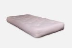 8" Beige Double Foam Futon Mattress; Full Size Mattress Sleep Supportive & Pressure Relief; 75" x 54"