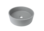 Round Concrete Vessel Bathroom Sink in Dark Grey