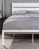 Contemporary Queen Bed 1pc Casual Style White Metal Bed Bedroom Furniture