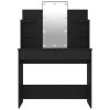 Dressing Table with LED Black 37.8"x15.7"x55.9"