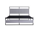 V4 Metal Bed Frame 14 Inch Queen Size with Headboard and Footboard; Mattress Platform with 12 Inch Storage Space