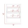 Rowley 2-Drawer 1-Shelf Rectangle Nightstand Light Oak