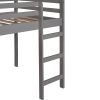Twin Loft Bed with Slide; House Bed with Slide; Gray(OLD SKU :WF286245AAE)