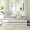 Full size Daybed with Twin size Trundle and Drawers; Full Size; White