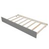Twin size Platform Bed with Trundle; Gray