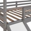 Twin Loft Bed with Slide; House Bed with Slide; Gray(OLD SKU :WF286245AAE)