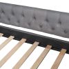 Upholstered daybed with Two Drawers; Wood Slat Support; Gray; Full Size(OLD SKU :LP001111AAE)