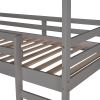Twin Loft Bed with Slide; House Bed with Slide; Gray(OLD SKU :WF286245AAE)