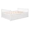 Full size Daybed with Twin size Trundle and Drawers; Full Size; White