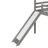 Twin Loft Bed with Slide; House Bed with Slide; Gray(OLD SKU :WF286245AAE)