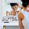 Wooden Mirror Vanity Desk Makeup Table; White