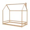 Twin Size House Bed Wood Bed; Natural(OLD SKU:WF281435AAM)