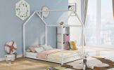 Full Size House Bed Wood Bed; White(OLD SKU:WF281436AAK)