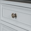 Nightstand with 3 Drawers and USB Charging Ports; Living Room; Bedroom; Gray