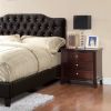 Brown Finish 3-Drawers Nightstand Bedroom Furniture 1pc Nightstand MDF Birch veneer