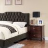 Brown Finish 3-Drawers Nightstand Bedroom Furniture 1pc Nightstand MDF Birch veneer