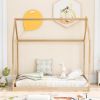 Twin Size House Bed Wood Bed; Natural(OLD SKU:WF281435AAM)