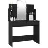 Dressing Table with LED Black 37.8"x15.7"x55.9"