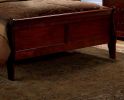 Queen Size Bed Cherry Louis Phillipe Solidwood 1pc Bed Bedroom Sleigh Bed Bedroom Furniture