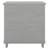 Modern Bedroom Nightstand with 3 Drawers Storage ; Gray(OLD SKU:WF281114AAE)