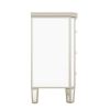 Elegant Mirrored 6-Drawer Dresser with Golden Lines for Living Room; Bedroom