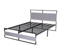 V4 Metal Bed Frame 14 Inch Queen Size with Headboard and Footboard; Mattress Platform with 12 Inch Storage Space