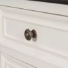 Nightstand with 3 Drawers and USB Charging Ports; Living Room; Bedroom; Beige