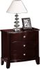 Brown Finish 3-Drawers Nightstand Bedroom Furniture 1pc Nightstand MDF Birch veneer