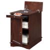 Versatile Design 1pc Side Table Birch Veneer USB Outlet Nightstand Multifunctional Home Furniture