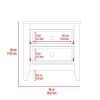 Amara Nightstand; Two Shelves; Four Legs -White