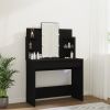 Dressing Table with LED Black 37.8"x15.7"x55.9"