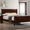 Full Size Bed Cherry Louis Phillipe Solidwood 1pc Bed Bedroom Sleigh Bed Bedroom Furniture