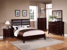 Brown Finish 3-Drawers Nightstand Bedroom Furniture 1pc Nightstand MDF Birch veneer