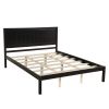 Platform Bed Frame with Headboard ; Wood Slat Support ; No Box Spring Needed ; Queen; Espresso