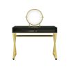 Coleen Vanity Desk w/Mirror &amp; Jewelry Tray in Black &amp; Gold Finish AC00669