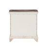 ACME Florian Nightstand in Gray Fabric & Antique White Finish BD01649