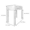 Mirrored Desk Vanity Makeup Table with Crystal Diamond; Mirror; MDF Dressing Table with 2 Drawer Vanity Desk for Women Girls Home Office
