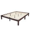 Queen Size Wood Platform Bed Frame; No Box Spring Needed; Strong Wood Slat Support; Easy Assembly
