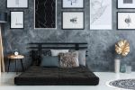 8" Black Double Foam Futon Mattress; Full Size Mattress Sleep Supportive & Pressure Relief; 75" x 54"